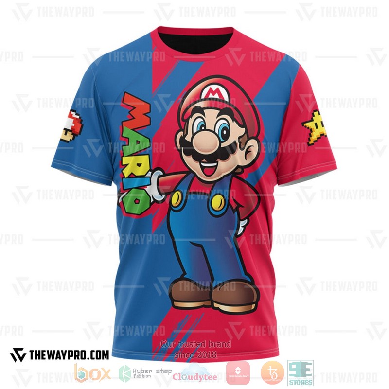 NEW Game Super Mario Mario 3D T-Shirt 3 Game Super Mario Mario 3D T Shirt