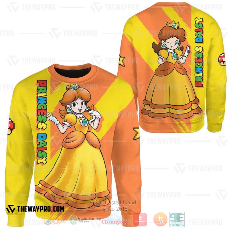 NEW Game Super Mario Princess Daisy Sweater 2 Game Super Mario Princess Daisy Sweater 1
