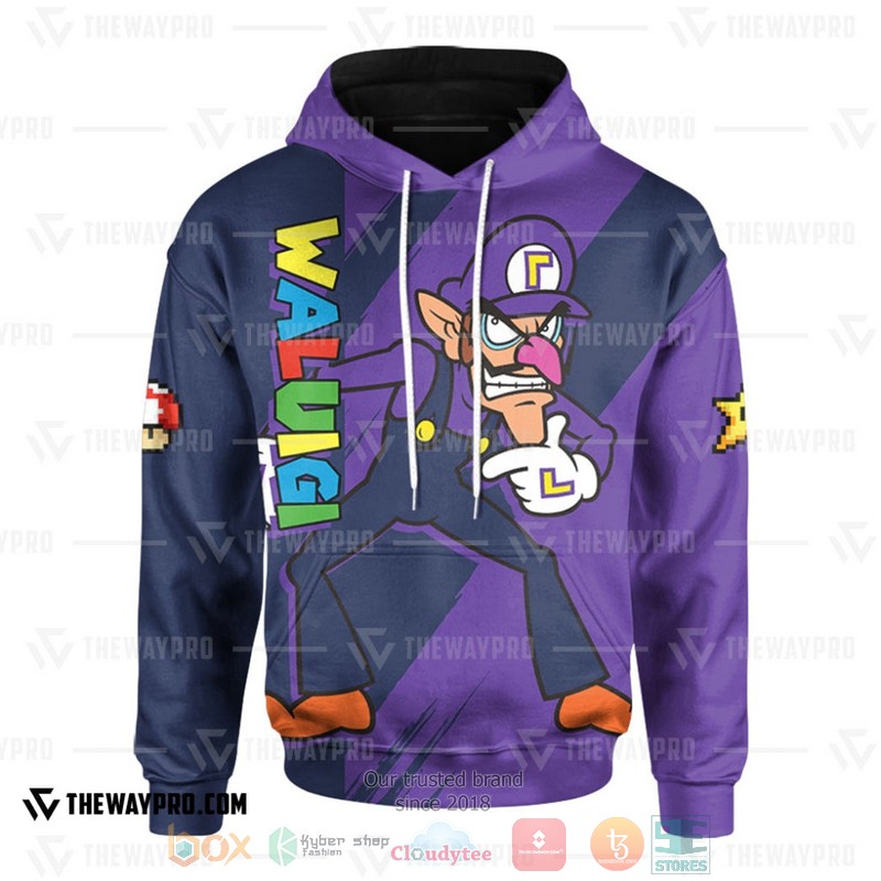 NEW Game Super Mario Waluigi 3D Hoodie 2 Game Super Mario Waluigi 3D Hoodie 1