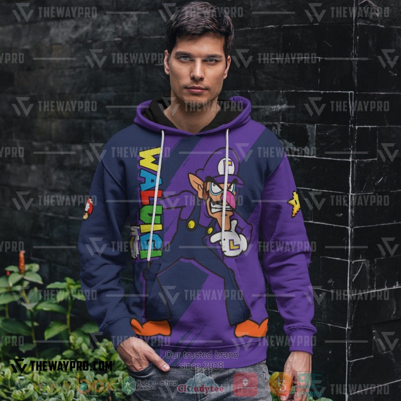 NEW Game Super Mario Waluigi 3D Hoodie 4 Game Super Mario Waluigi 3D Hoodie 1 2 3