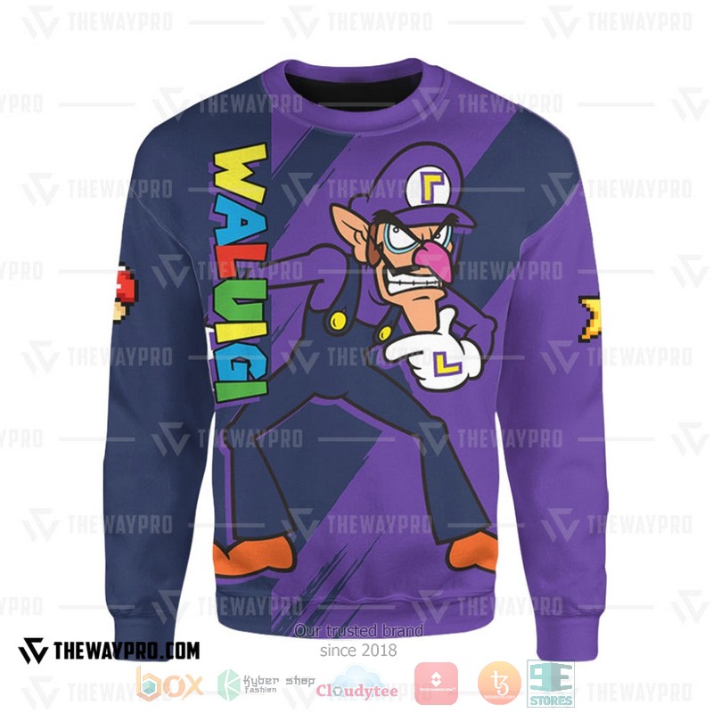 Game Super Mario Waluigi Sweater