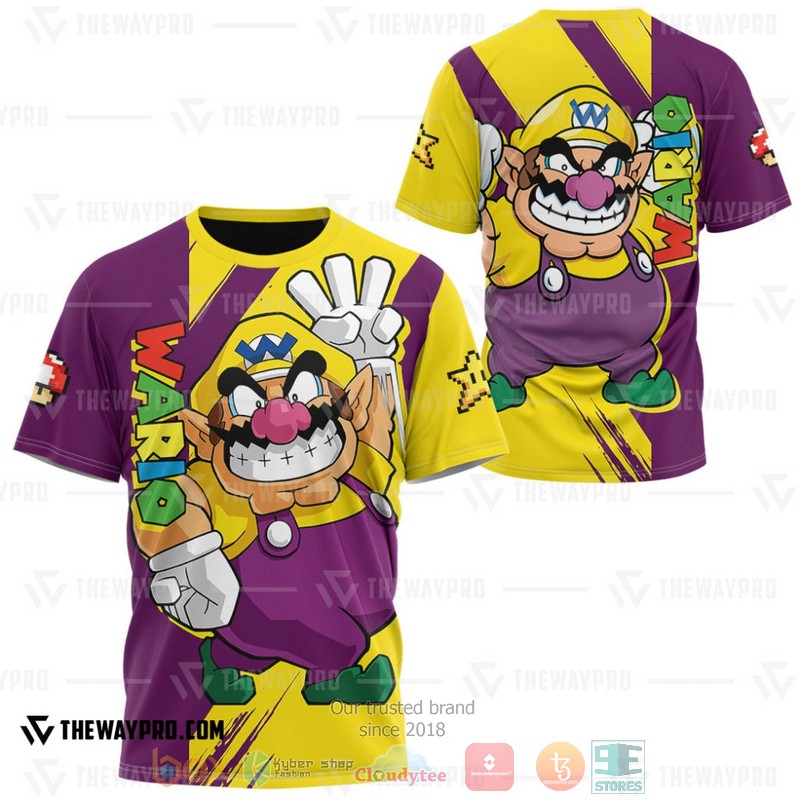 Game Super Mario Wario 3D T Shirt 1
