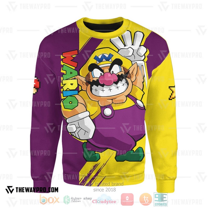 NEW Game Super Mario Wario Sweater 5 Game Super Mario Wario Sweater