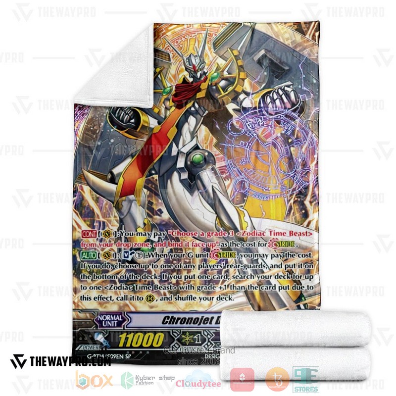 NEW Game Vanguard Cards Chronojet Dragon Z SP Fleece Blanket 3 Game Vanguard Cards Chronojet Dragon Z SP Soft Blanket 1 2