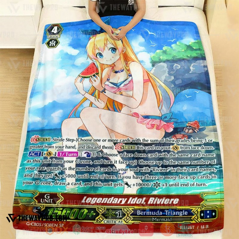 Game Vanguard Cards Legendary Idol Riviere SP Soft Blanket 1
