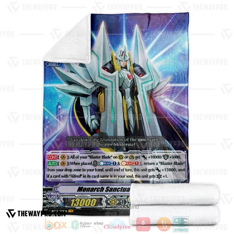 NEW Game Vanguard Cards Monarch Sanctuary Alfred V Series Fleece Blanket 3 Game Vanguard Cards Monarch Sanctuary Alfred V Series Soft Blanket 1 2