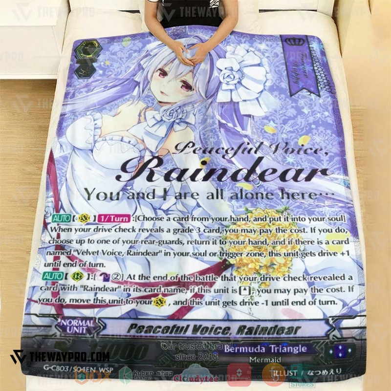 Game Vanguard Cards Peaceful Voice Raindear Wedding SP Soft Blanket 1