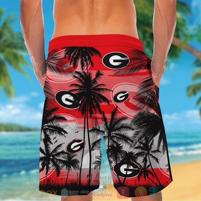 Georgia Bulldogs Tropical Hawaiian Shirt and shorts 1 2 3 4 5