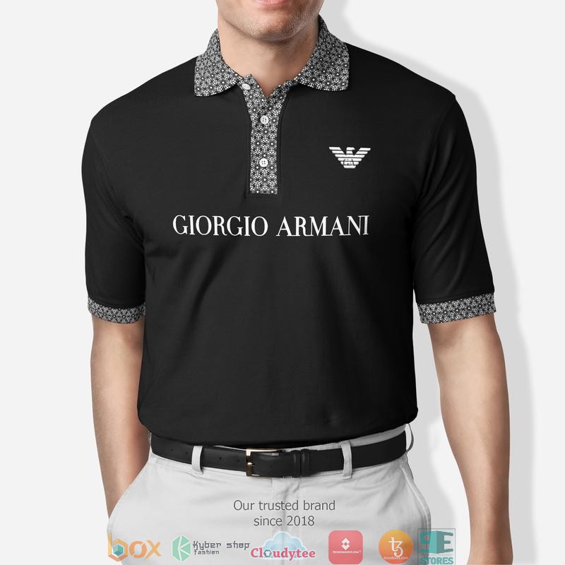 Giorgio Armani Black Polo Shirt