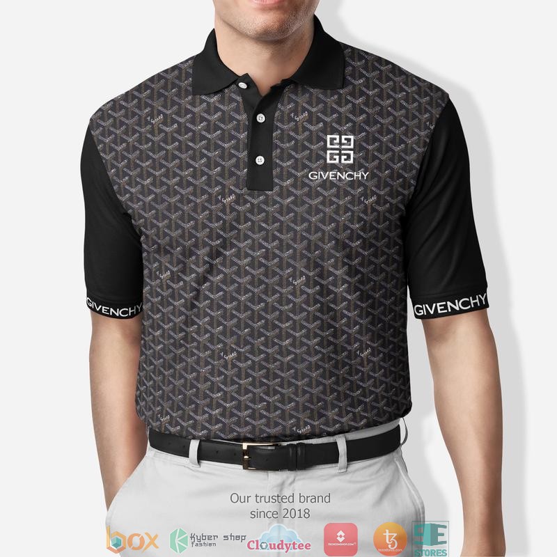 Givenchy White letter black Polo Shirt