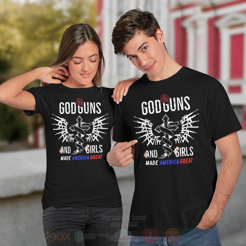 God Guns And Girls Long Sleeve Tee Shirt