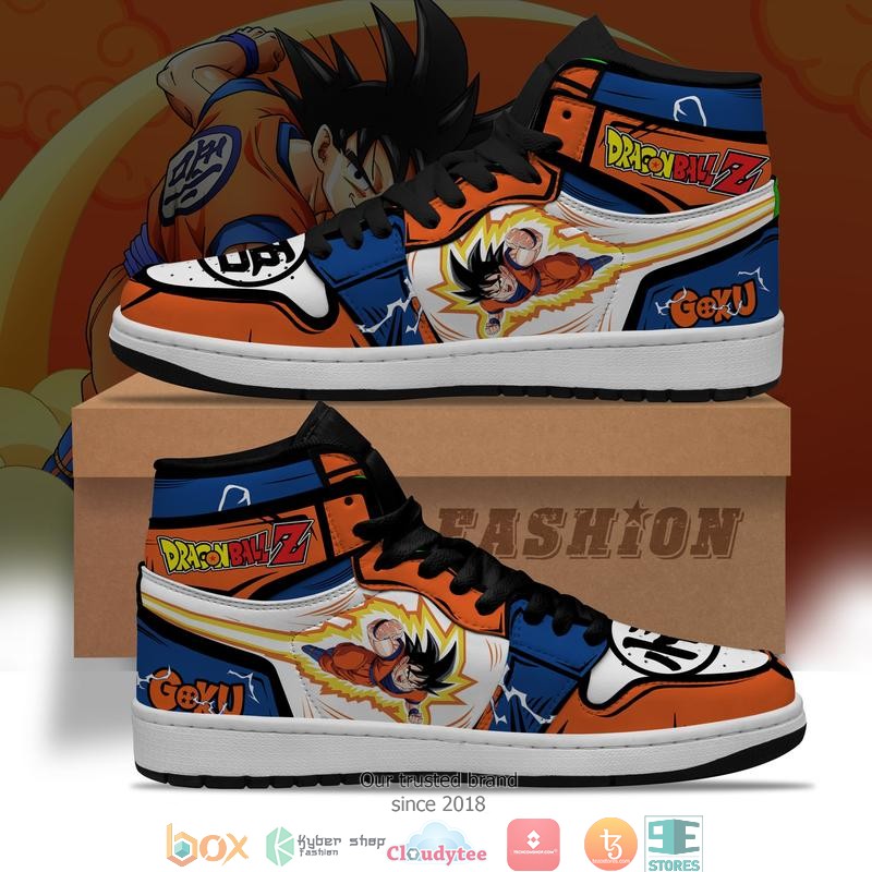 Goku Dragon Ball Orange Blue High Air Jordan Sneaker Shoes
