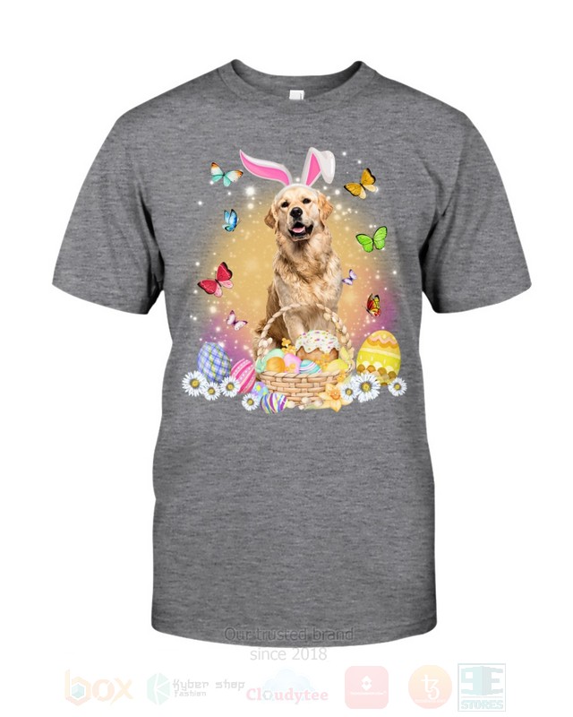 Golden Retriever Easter Bunny Butterfly 2D Hoodie Shirt