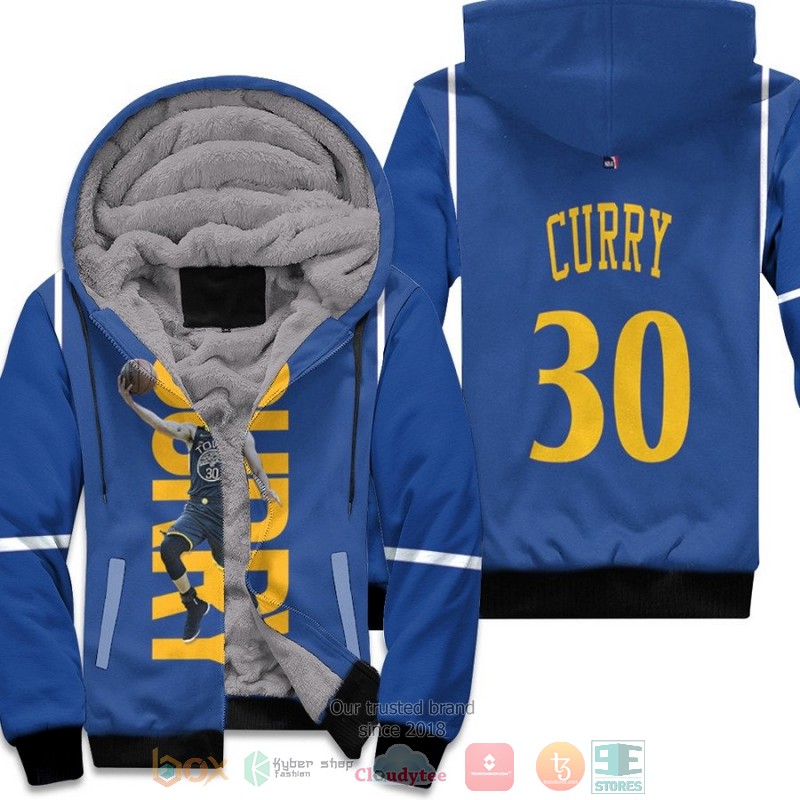 BEST Golden State Warriors Stephen Curry 30 NBA Blue 3D fleece hoodie 1 Golden State Warriors Stephen Curry 30 NBA Blue fleece hoodie