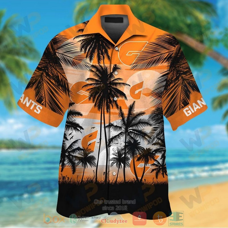 Greater Western Sydney Giants Hawaiian Shirt and shorts