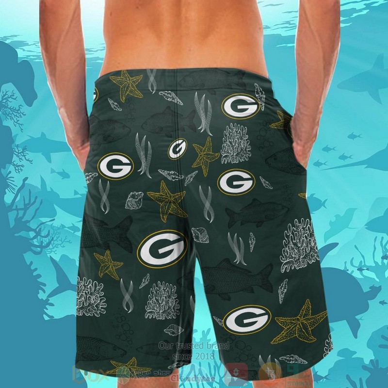 Green Bay Packers Fish hawaiian shirt and shorts 1 2 3 4 5