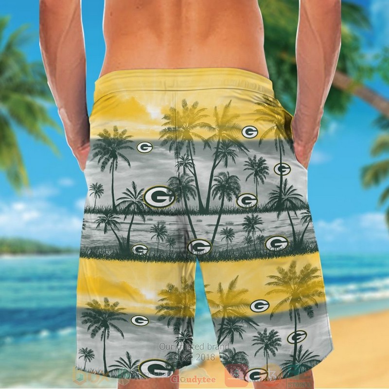 HOT Green Bay Packers palm tree yellow grey hawaiian shirt and shorts 6 Green Bay Packers palm tree yellow grey hawaiian shirt and shorts 1 2 3 4 5