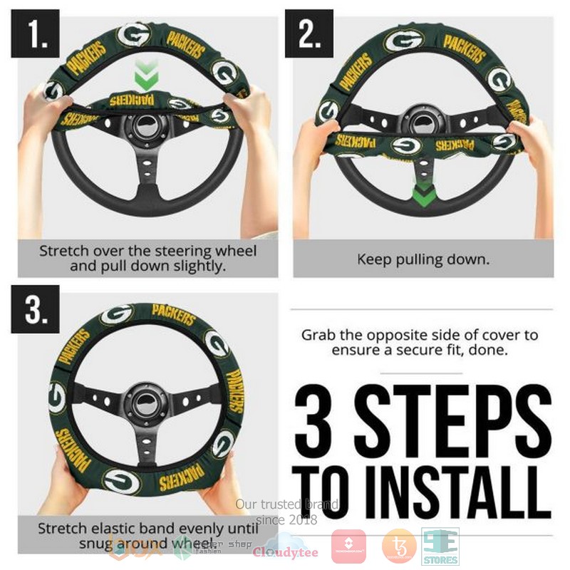 HOT Green Bay Packers steering wheel cover 7 Green Bay Packers steering wheel cover 1 2 3 4 5 6