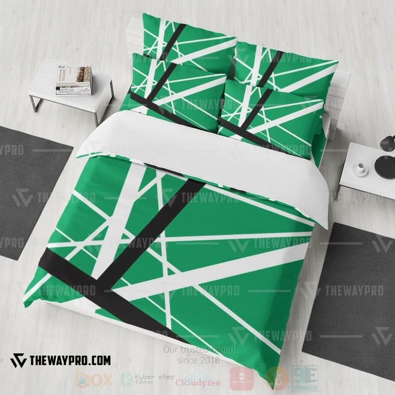 BEST Green Frankenstrat Strings Duvet Cover Bed Sets 3 Green Frankenstrat Strings Custom Bedding Set 1 2