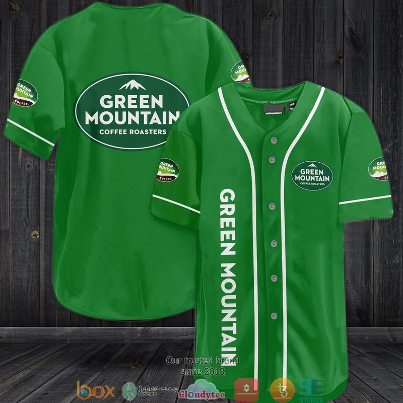 Green Mountain Coffee Baseball Jersey Shirt