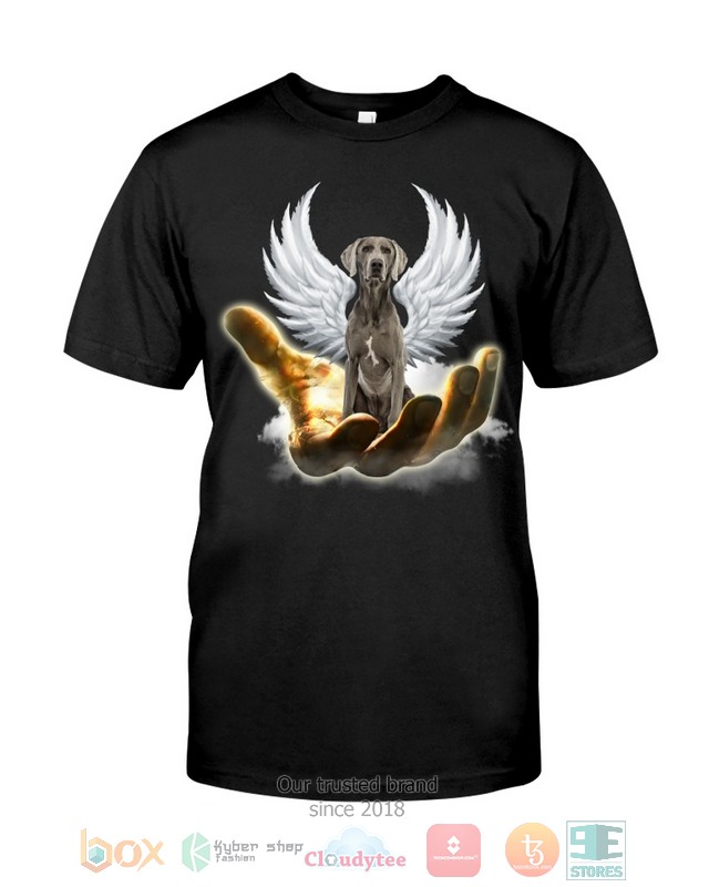 Grey Weimaraner Golden Hand Heaven Wings 2D shirt hoodie 1 2 3 4 5 6