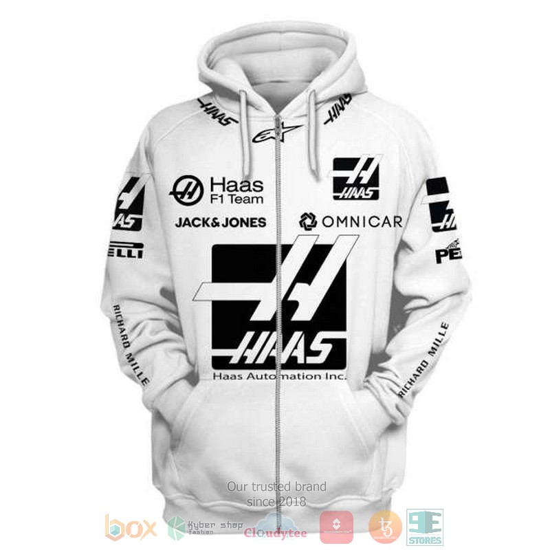 NEW Haas Automation Inc F1 team 3D shirt, hoodie 2 Haas Automation Inc F1 team 3D shirt hoodie 1