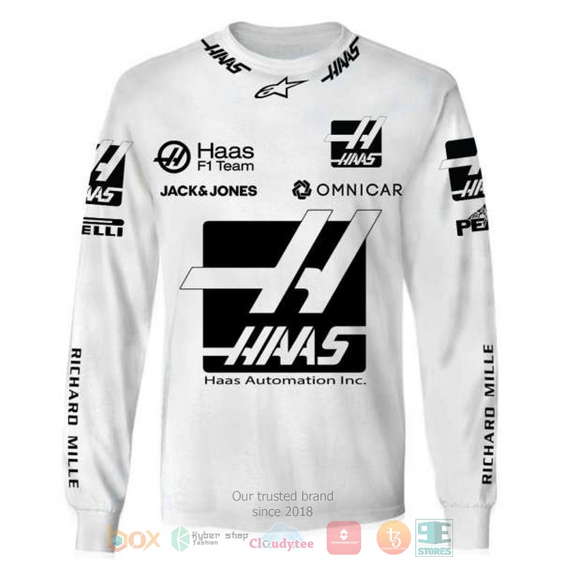 NEW Haas Automation Inc F1 team 3D shirt, hoodie 5 Haas Automation Inc F1 team 3D shirt hoodie 1 2 3 4