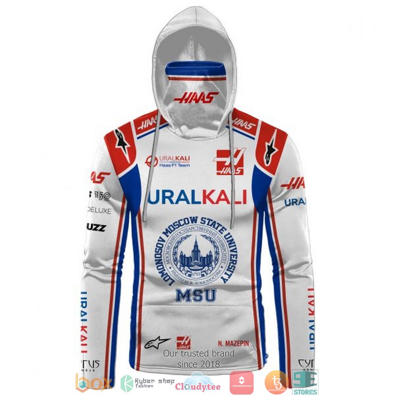 Haas Mazepin 3d hoodie mask 1