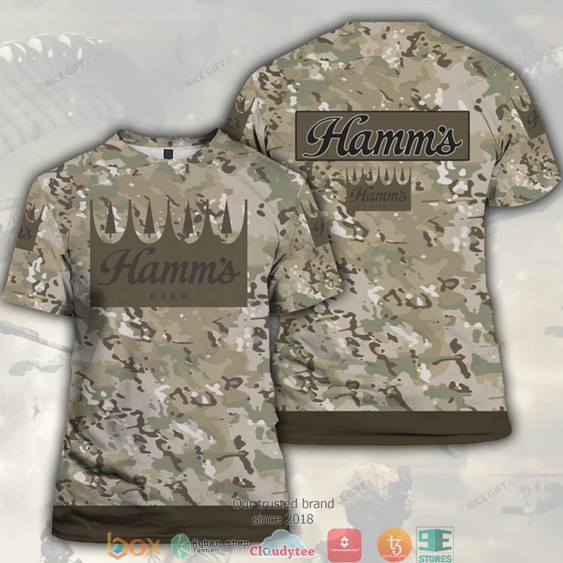 Hamms Beer Camouflage 3D T shirt
