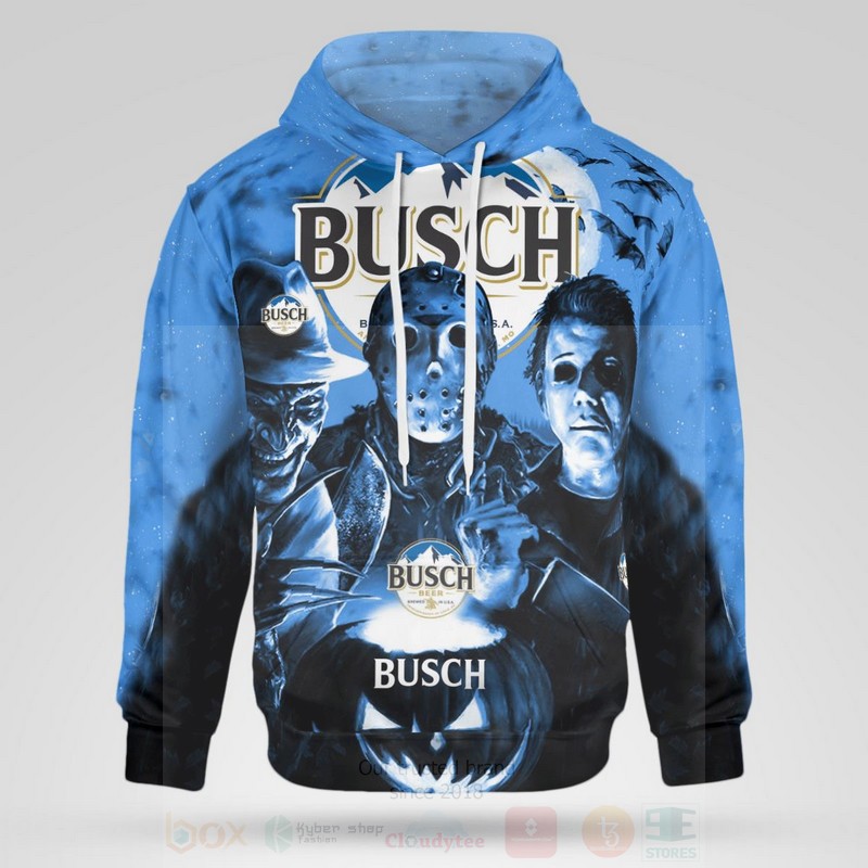BEST Happy Halloween Jason Voorhees Michael Myers Freddy Krueger Unisex 3D Hoodie 2 Happy Halloween Jason Voorhees Michael Myers Freddy Krueger 3D Hoodie 1