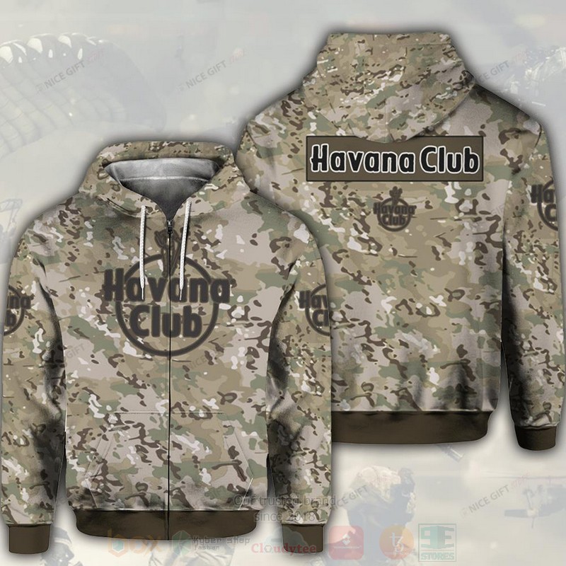 BEST Havana Club Camouflage 3D Designed Allover Zip Hoodie 7 Havana Club Camouflage 3D Zip Hoodie