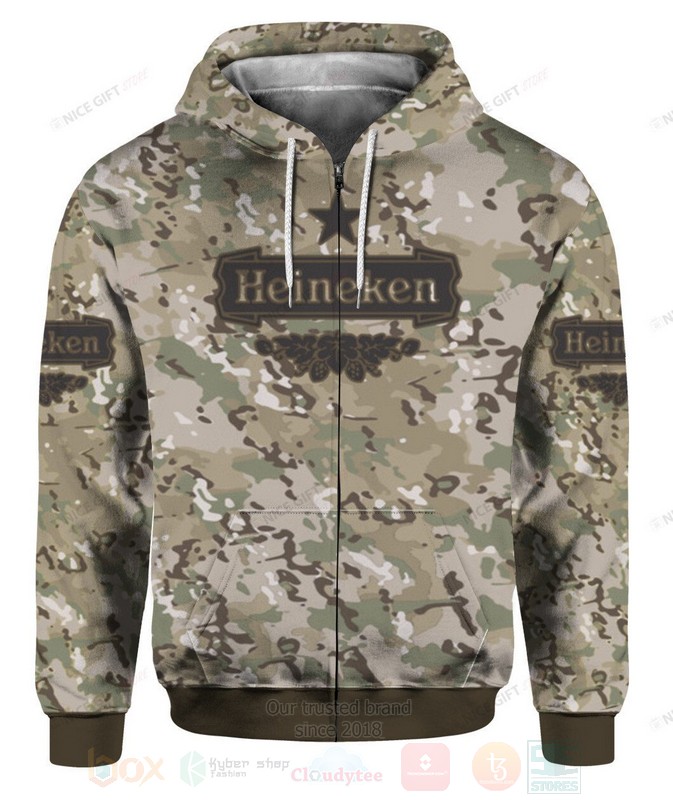 BEST Heineken Camouflage 3D Designed Allover Zip Hoodie 2 Heineken Camouflage 3D Zip Hoodie 1