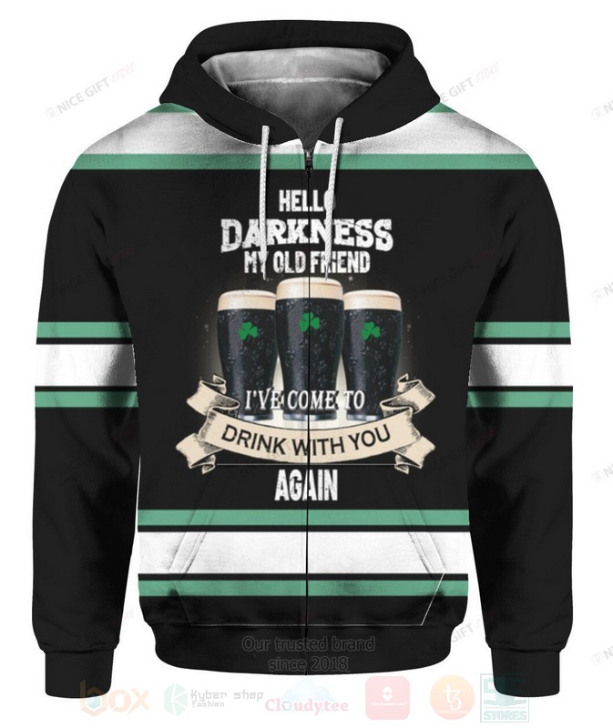 BEST Hello Darkness My Old Friend I've Come To Drink With You Again 3D Designed Allover Zip Hoodie 2 Hello Darkness My Old Friend Ive Come To Drink With You Again 3D Zip Hoodie 1