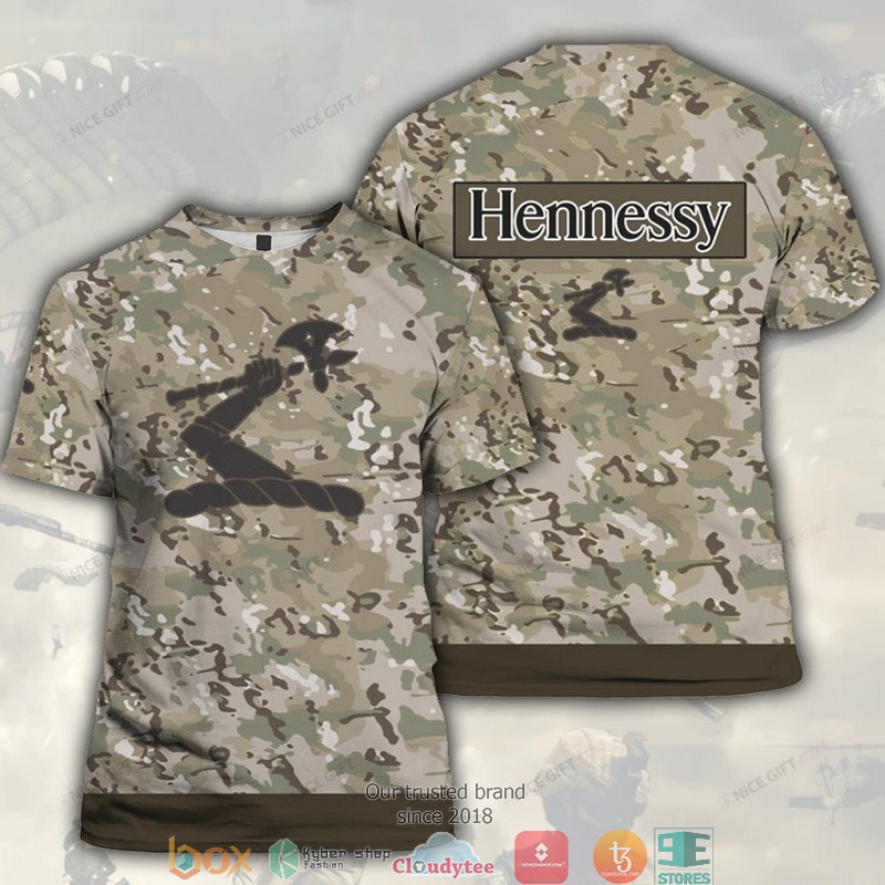 Hennessy Camouflage 3D T shirt