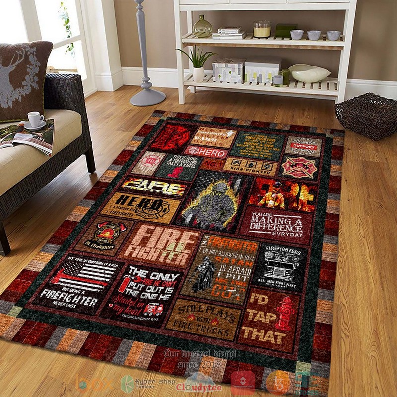 Hero firefighter red Rug Carpet 1 Hero firefighter red Rug Carpet
