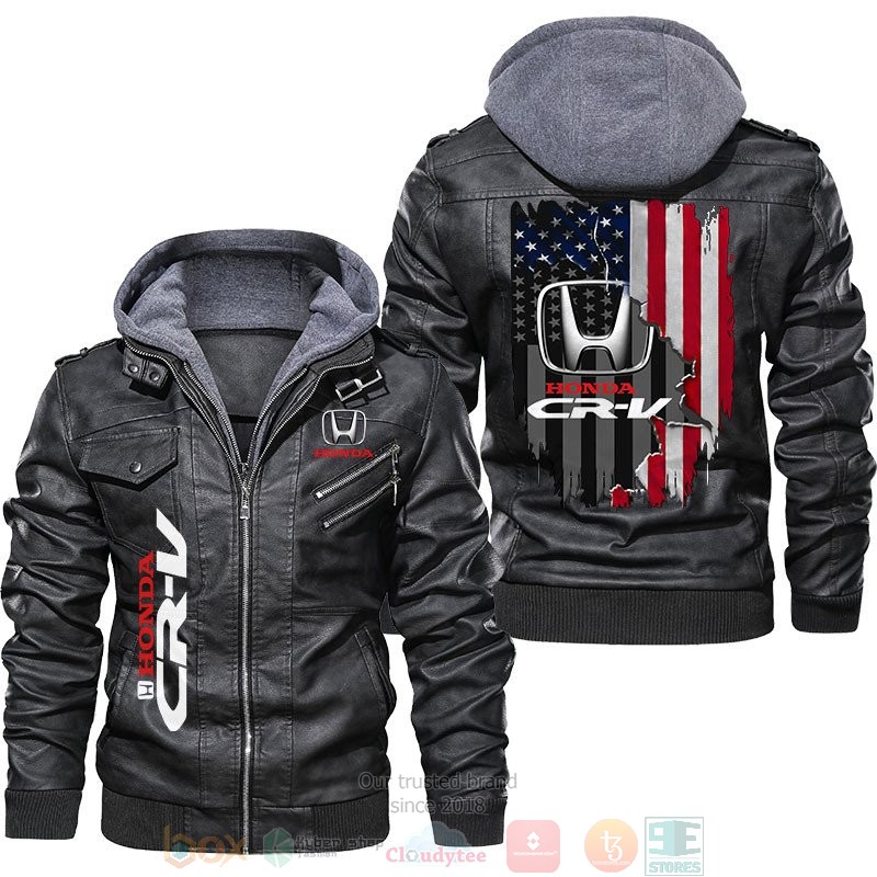 Honda CR V American flag Leather Jacket