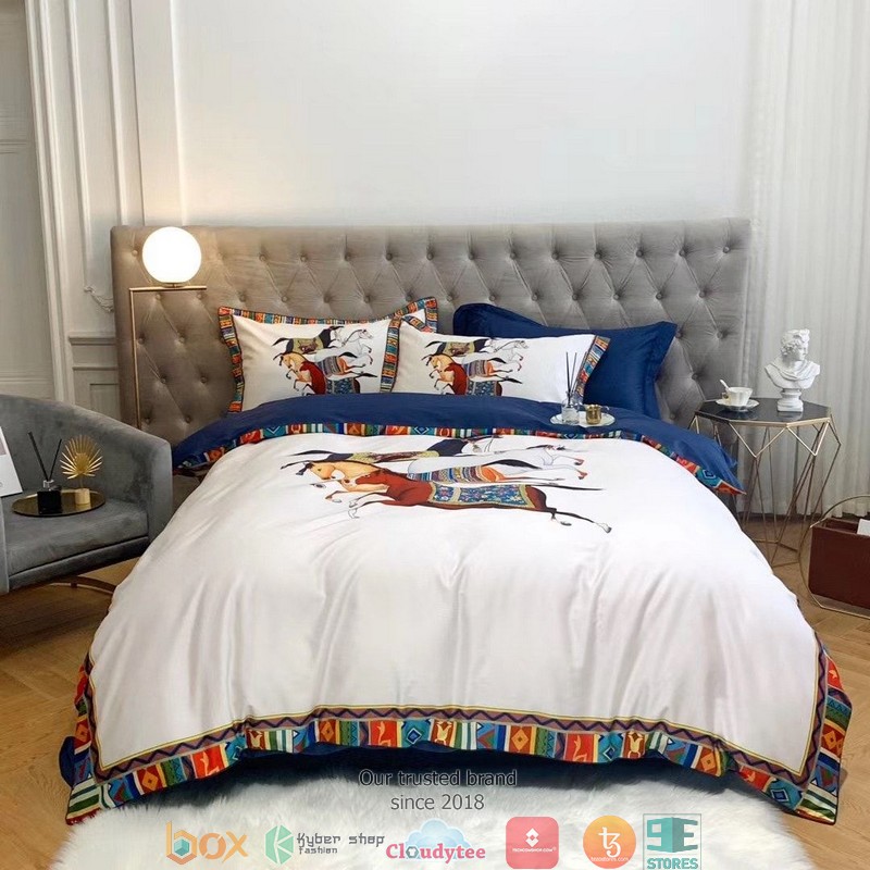 Horse Native American pattern Quilt Bedding Set