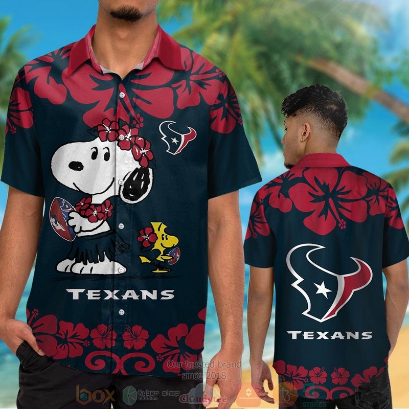 HOT Houston Texans Snoopy Woodstock hawaiian shirt and shorts 2 Houston Texans Snoopy Woodstock hawaiian shirt and shorts 1
