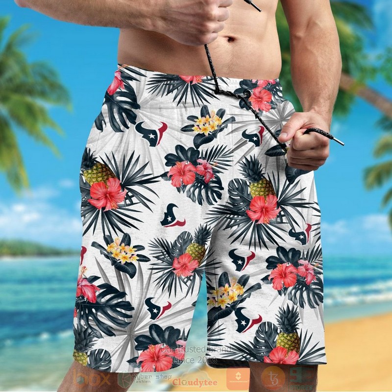 HOT Houston Texans pineapple Hibiscus hawaiian shirt and shorts 5 Houston Texans pineapple Hibiscus hawaiian shirt and shorts 1 2 3 4