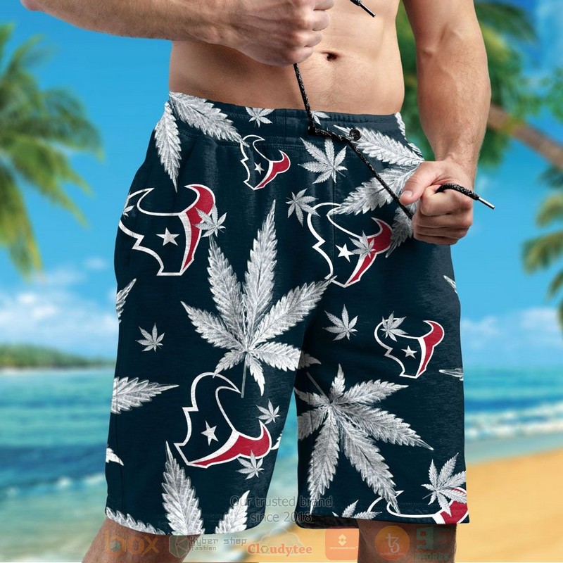 HOT Houston Texans weed dark blue hawaii shirt, shorts 5 Houston Texans weed dark blue hawaii shirt shorts 1 2 3 4