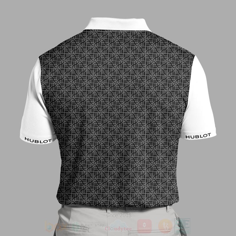 BEST Hublot Black-White All Over Print 3D Polo Shirt 5 Hublot Black White Polo Shirt 1 2 3 4