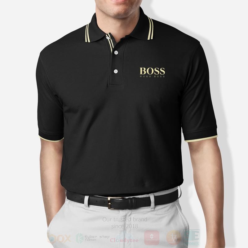 BEST Hugo Boss Black All Over Print 3D Polo Shirt 4 Hugo Boss Black Polo Shirt 1 2 3