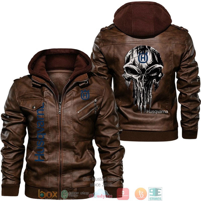 Husqvarna Motorcycles Punisher Skull Leather Jacket 2 Husqvarna Motorcycles Punisher Skull Leather Jacket 1