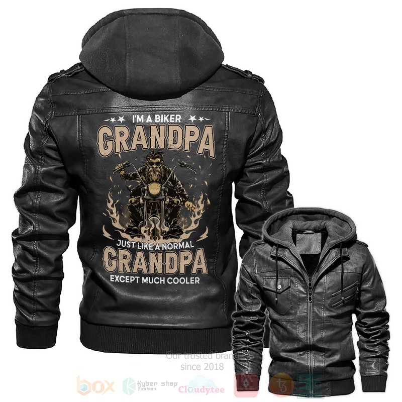 BEST I'm A Biker Grandpa Luxury Leather Jackets 2 Im A Biker Grandpa Leather Jacket 1
