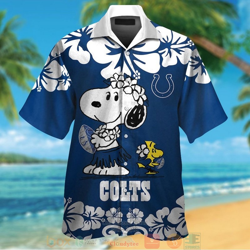 HOT Indianapolis Colts Snoopy Woodstock hawaiian shirt and shorts 12 Indianapolis Colts Snoopy Woodstock hawaiian shirt and shorts