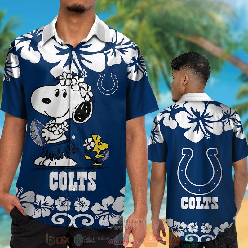 HOT Indianapolis Colts Snoopy Woodstock hawaiian shirt and shorts 2 Indianapolis Colts Snoopy Woodstock hawaiian shirt and shorts 1