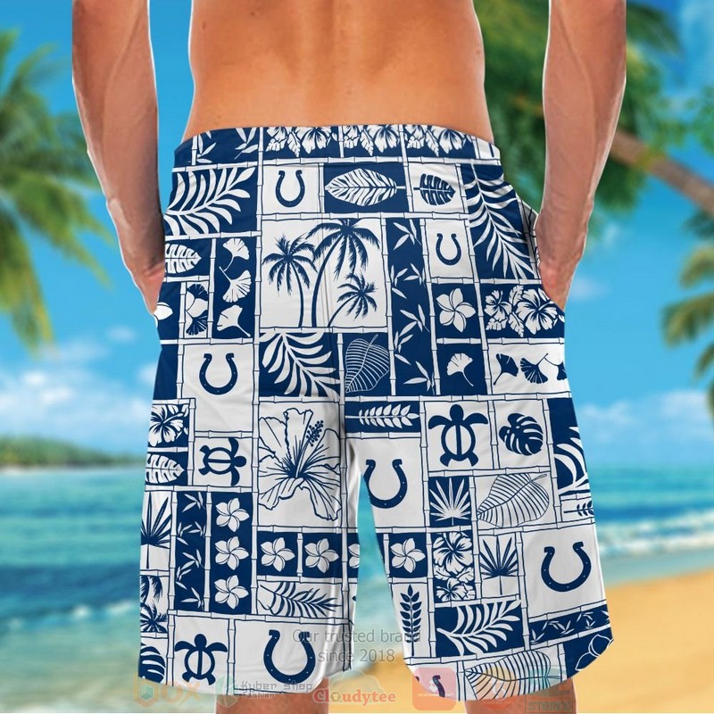 Indianapolis Colts tropical plants white hawaii shirt shorts 1 2 3 4 5