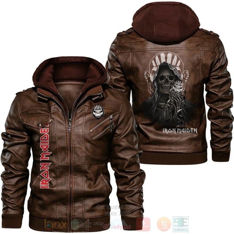 Iron Maiden Skull Leather Jacket 1