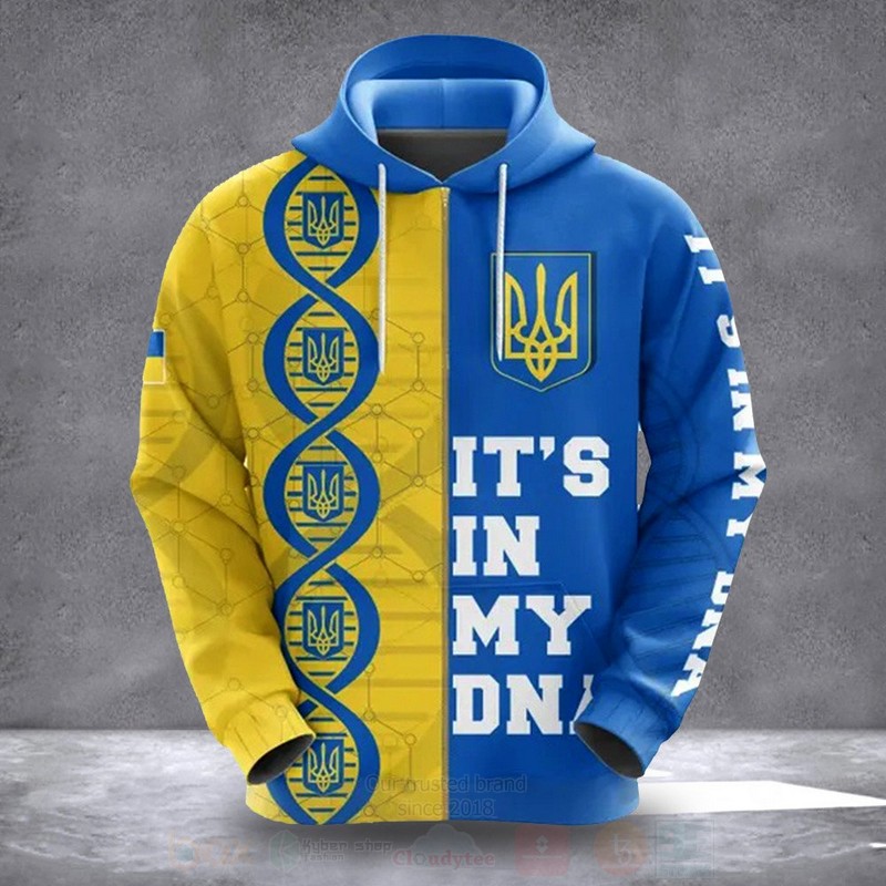 BEST Its In My DNA Ukrainian Unisex 3D Hoodie 1 Its In My DNA Ukrainian 3D Hoodie