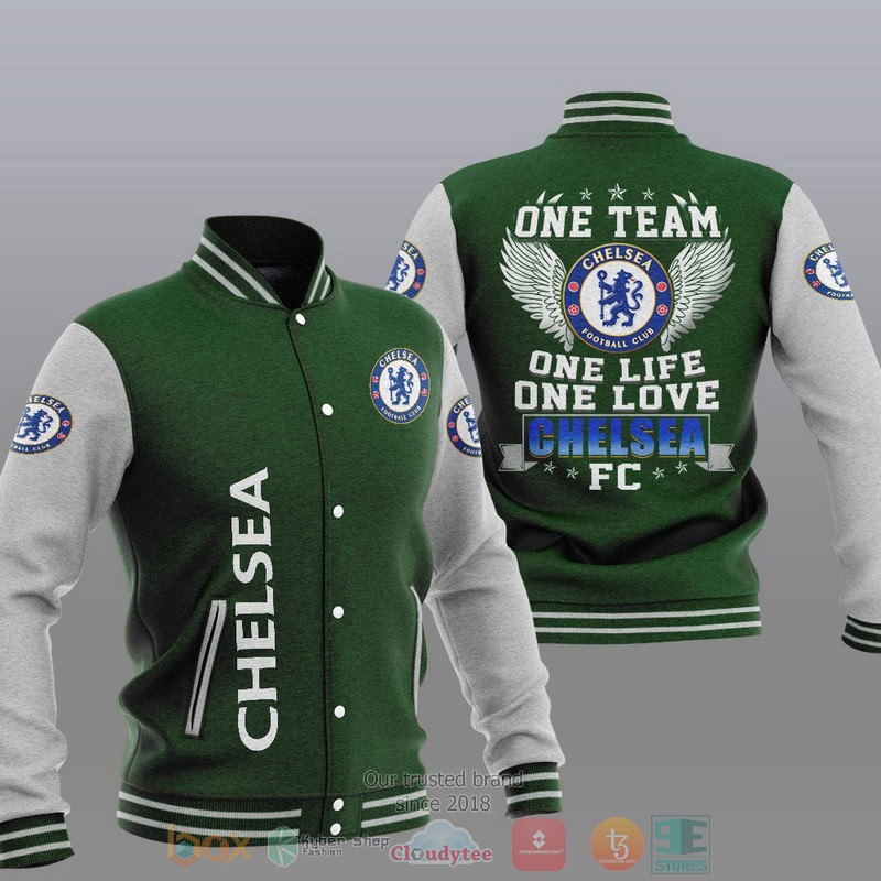 Chelsea One Team One Life One Love Baseball Jacket 1 2 3 4